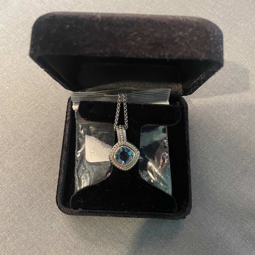 Shey Couture Sterling Silver London Blue Topaz Necklace